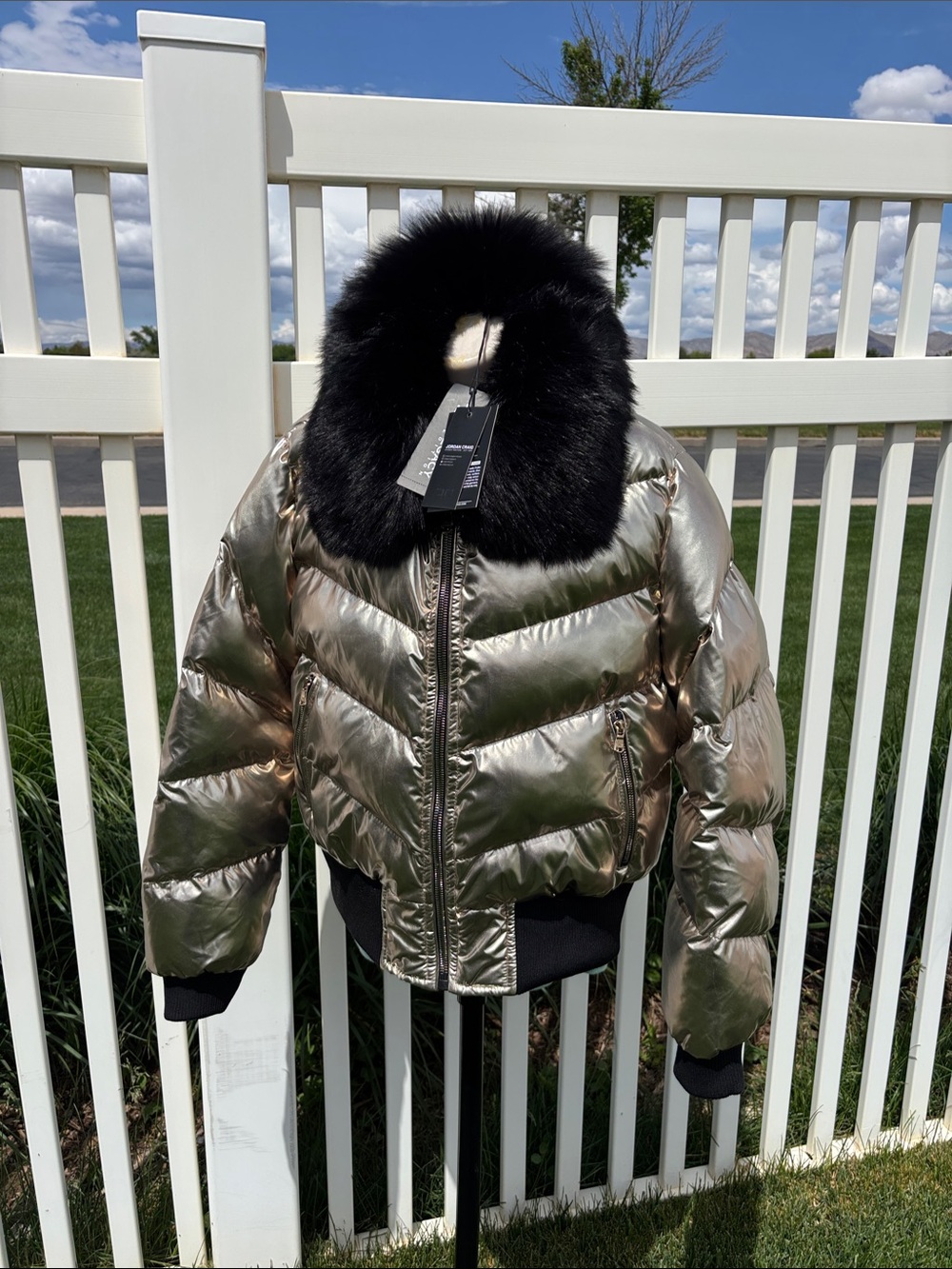 Jordan Craig Legacy Edition Gold Metalic NWT Poly Jacket Size L
